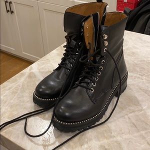 Black AQUA combat lace up boots